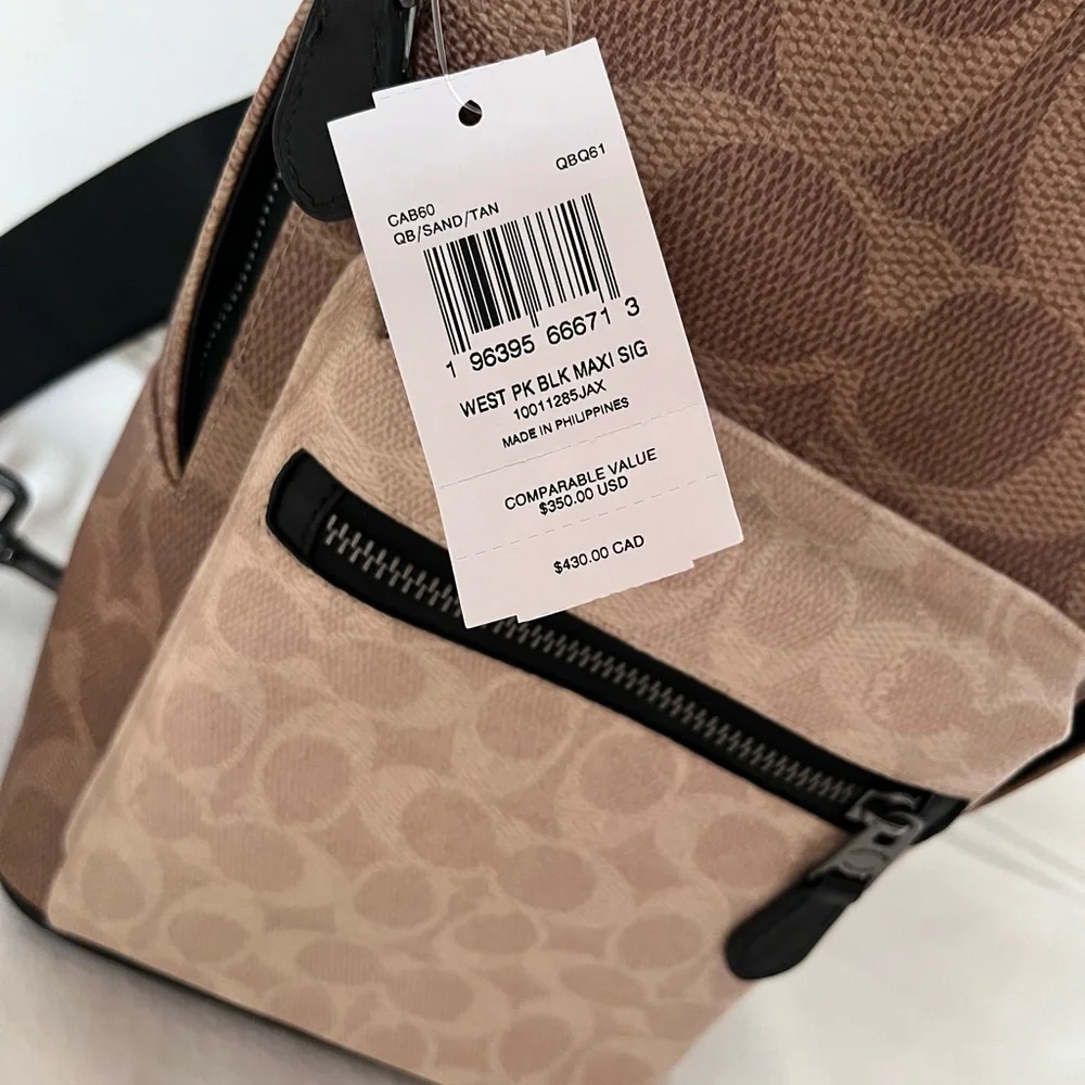 Coach Tan and Cream Backpack - Picture 2 of 7